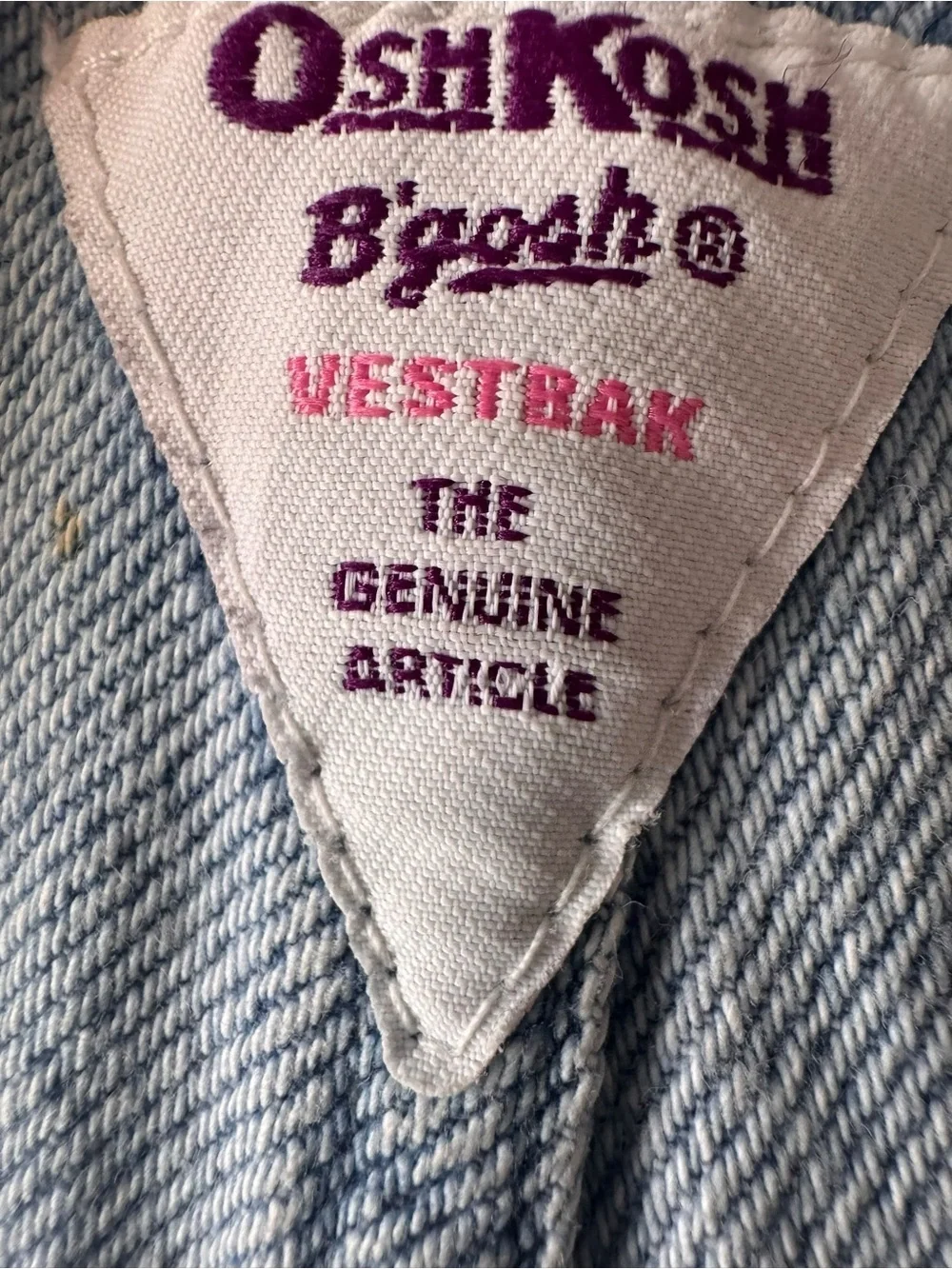 Vintage 90s OshKosh B’gosh Westbank Denim Shortalls Overalls Size 5 Light Wash
